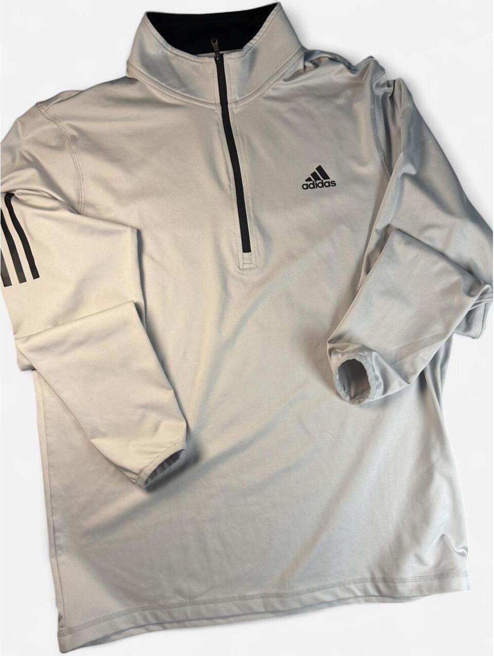 Adidas Golf Men's Medium White Long Sleeve 1/4 Zip Pullover
